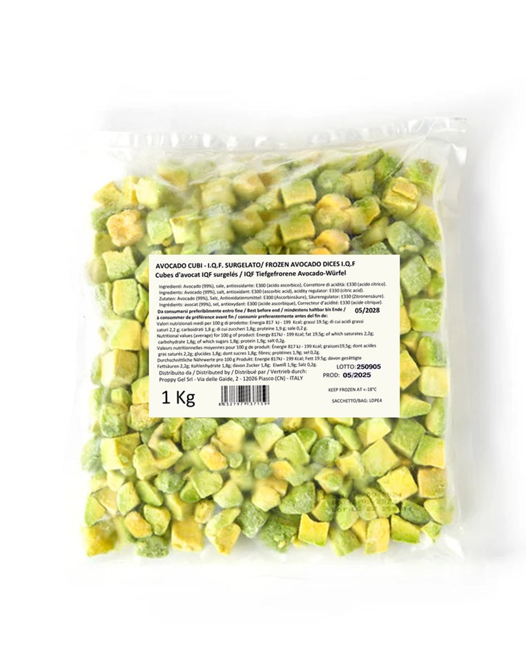 Avocado Cubes 1 kg/5 Frozen