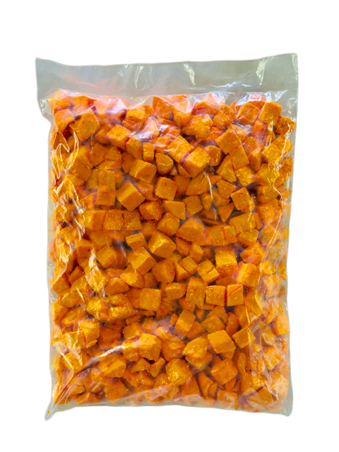 JOE & THE HARVEST SWEET POTATO CUBES 20×20MM PRE-FRIED 1.81KG/6 — HONDURAS
