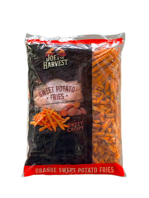 JOE & THE HARVEST SWEET POTATO PRE-FRIED 2.5KG/4 — HONDURAS