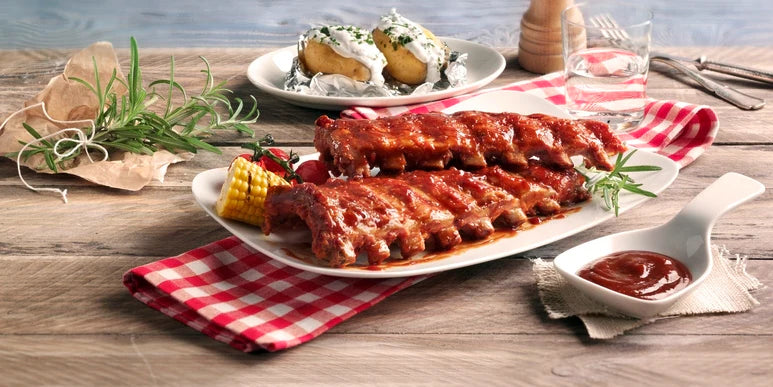 Pork Spare Ribs BBQ Sauce Kitchen Club