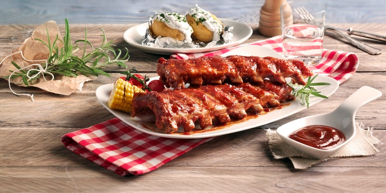 Pork Spare Ribs BBQ Sauce Kitchen Club